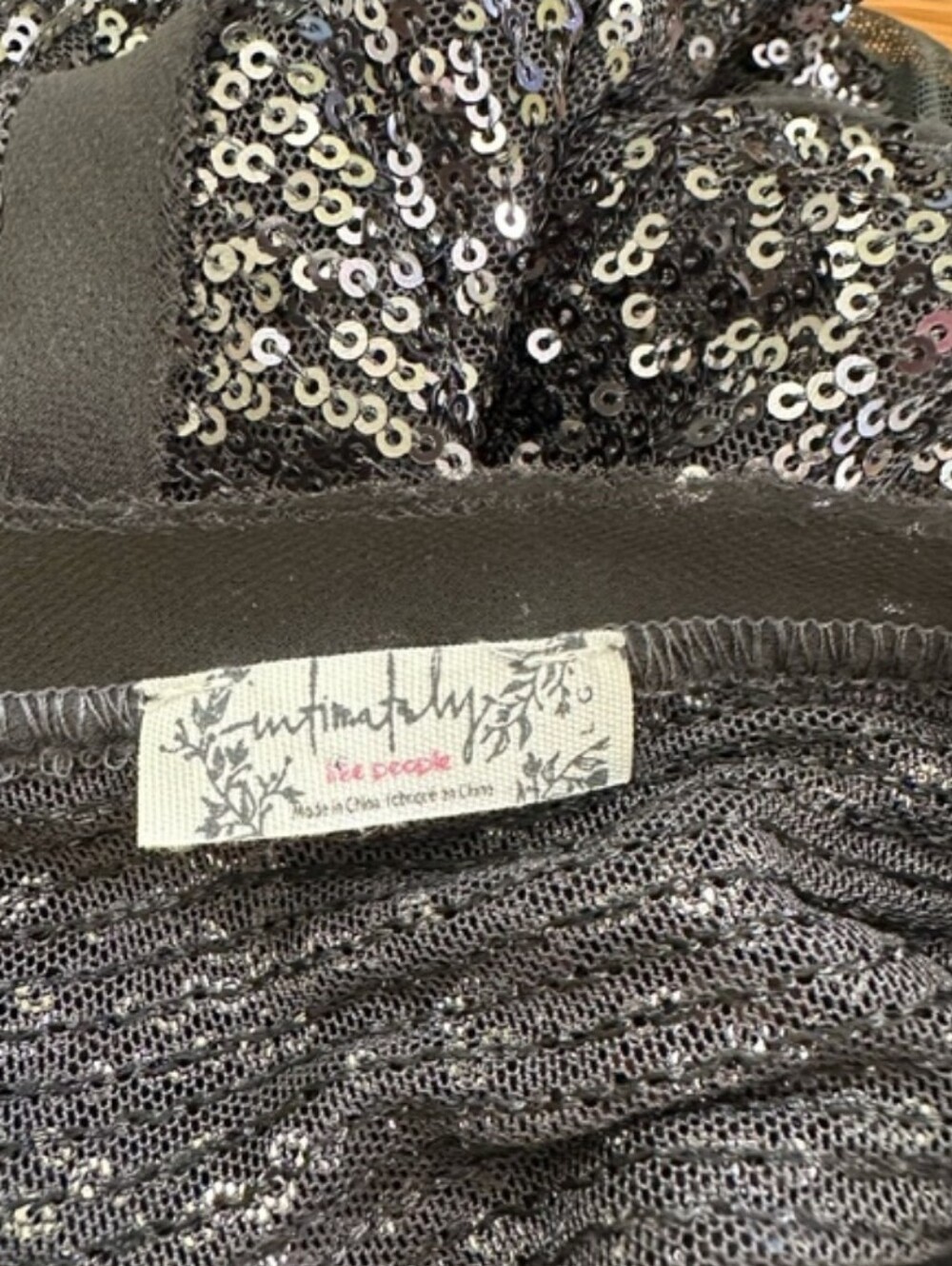 Free People Shimmer & Shine Sequin Bodysuit Size Large - Picture 13 of 16